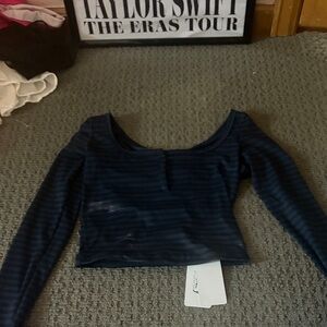 Women's Navy Striped Top